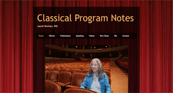 Desktop Screenshot of classicalprogramnotes.com
