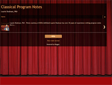 Tablet Screenshot of classicalprogramnotes.com